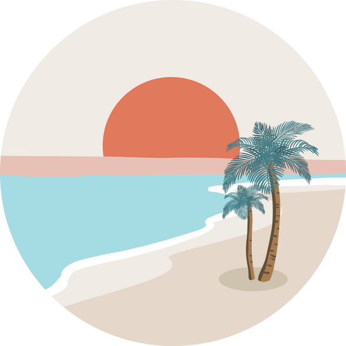 beach circle icon